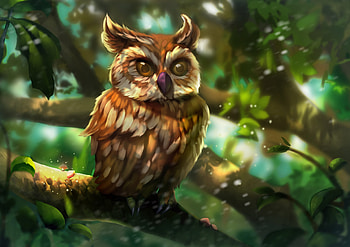 Owl Colorful Art, owl, artwork, digital-art, art, artstation HD wallpaper
