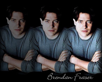 Brendan Fraser, accion, blue eyes, dark hair, actor, lips, male HD wallpaper