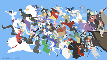 Gintoki Sakata, Minimalistic , Clean design, Gintama aesthetic HD wallpaper