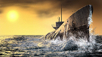 U-571, world war, water, ocean, submarine HD wallpaper
