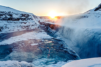 Nature, Ice, Snow, Waterfall HD wallpaper