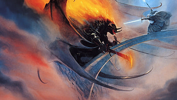 Balrog , Posted by John, Gandalf theme, Background HD wallpaper
