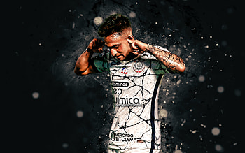 Gustavo Silva, , Corinthians FC, Brazilian Serie A, soccer, brazilian footballers, Gustavo Henric da Silva, white neon lights, football, Gustavo Silva , Gustavo Silva Corinthians HD wallpaper