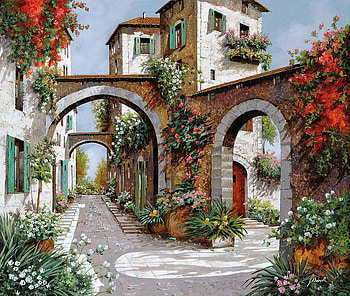 Guido Borelli, street, art, painting HD wallpaper