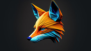 Geometric Fox Logo, Animal, fox, logo HD wallpaper