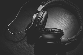 Music, Heads, Bw, Chb, Headset, Typeface HD wallpaper