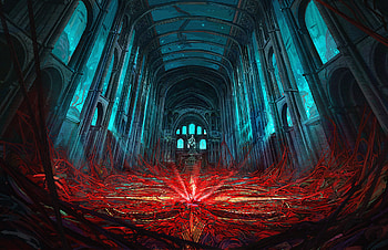 Cathedral of the Crimson Ley — Fantasy Magic, fantasy, magic HD wallpaper