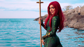 2022 Jason Momoa Aquaman Cosplay , mera, superheroes, cosplay HD wallpaper