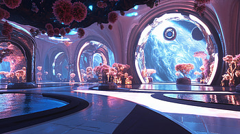 Sci-Fi Interior: Ultra of Futuristic Serenity, Sci Fi, interior, futuristic, Digital Art, surreal HD wallpaper