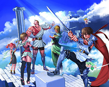 Glory of heracles, blue, anime, video games, romans HD wallpaper