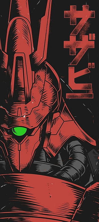 Sazabi, red, art, neozeong, gundam, Japanese, anime, mech HD phone wallpaper