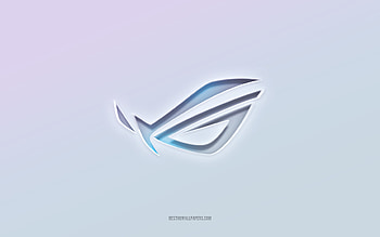 ROG logo, cut out 3d text, white background, ROG 3d logo, ROG emblem, ROG, embossed logo, ROG 3d emblem, ASUS, Republic of Gamers HD wallpaper
