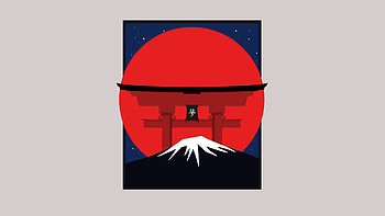 Temple On Mountain Minimal , minimalism, minimalist, artist, artwork, digital-art HD wallpaper