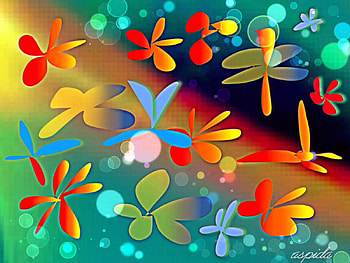 Cheerful colors, colors, Digital, abstract, pretty HD wallpaper