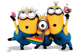 Minions, funny, despicable me, yellow HD wallpaper