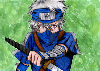 Young Kakashi, ninja, konoha, hatake kakashi, fight, shinobi, kakashi, naruto, jounin, kakashi chronicles, masked, child HD wallpaper