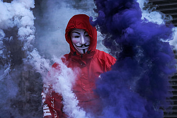 Anonymous, Smoke, Miscellanea, Miscellaneous, Mask, Smoke Bomb HD wallpaper