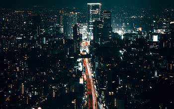 Motoazabu, night, Motoazabu cityscape, Motoazabu panorama, Moto-Azabu, Minato, Tokyo, Japan HD wallpaper