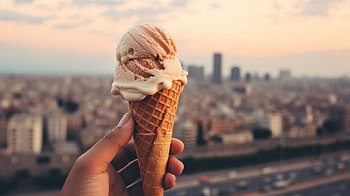 Ice Cream Delight: AI-Generated Artistic, AI Art, food, ice cream HD wallpaper