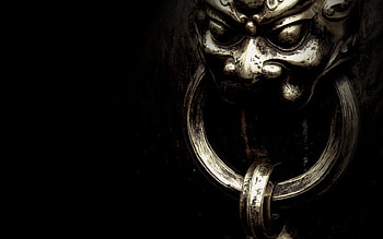 Devils door, evil, black, door handle, devilish HD wallpaper