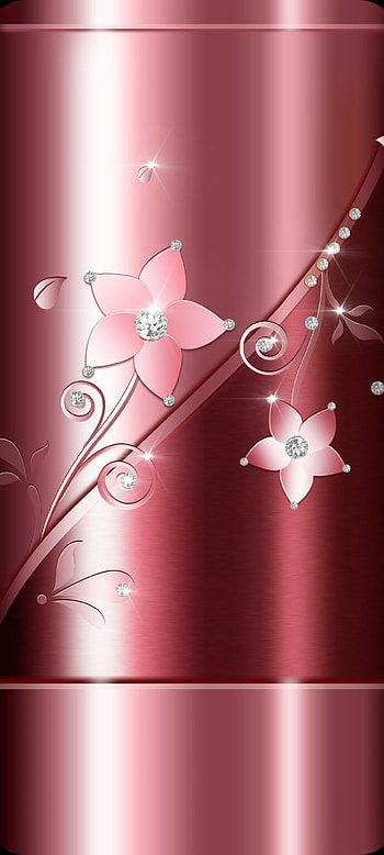 Pink metallic Flowers, magenta, Curve, Pastel, Diamond, Premium HD phone wallpaper