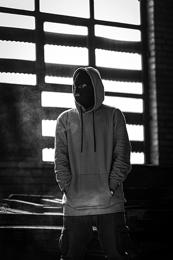 Miscellanea, Miscellaneous, Bw, Chb, Mask, Human, Person, Hoodie, Hoodies, Hood HD phone wallpaper