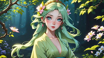 Earth Goddess Wearing Flowy Robes, earth, goddess, woman, Anime, drawing HD wallpaper