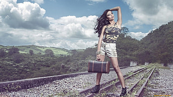 Paula Brandao, mood, short, travel, beauty HD wallpaper