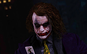 Joker, darkness, fan art, supervillain, black backgrounds, creative, Joker , cartoon joker HD wallpaper