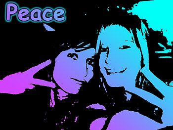 Peace, girls, eace HD wallpaper