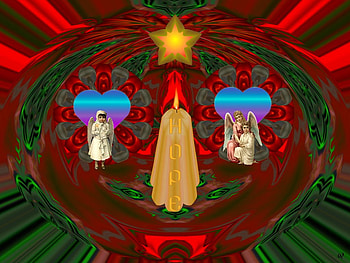 Christmas Hope for the Poor and Sick, eye candy, abstract, 3d, fractal, collage HD wallpaper