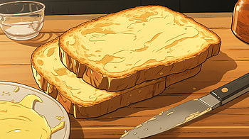 Buttery Bread Breakfast, butter, bread, breakfast HD wallpaper