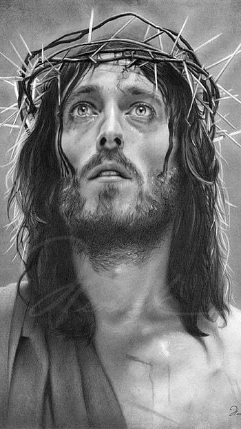 Papa Jesus, Black And White, Background HD phone wallpaper