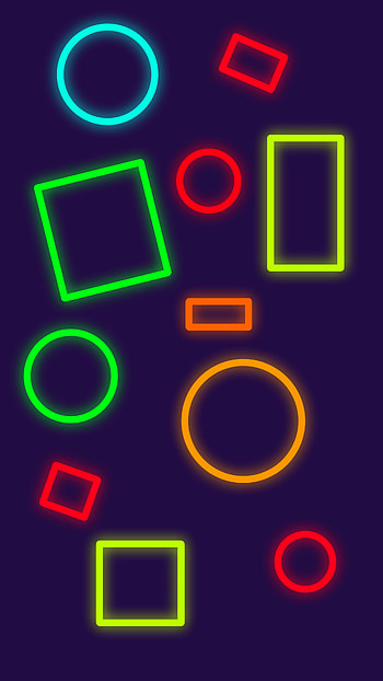 Neon geometric, circle HD phone wallpaper