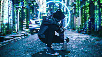 Cyberboy, cyberpunk, cyber, artist, artwork, digital-art, artstation HD wallpaper