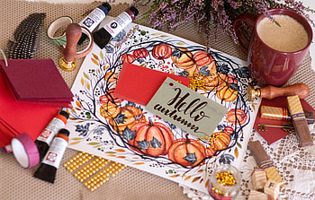 Autumn, Pumpkin, Words, Inscription, Postcard HD wallpaper