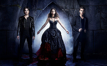 Elena Gilbert and Salvatore brothers, Vampires HD wallpaper