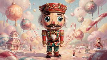 Sugarplum Nutcracker —, Toy, Gingerbread House, Candy HD wallpaper