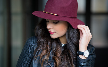 Hat, model, lady, pretty HD wallpaper