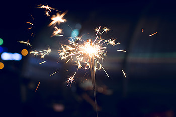 Holidays, Shine, Sparks, Blur, Smooth, Brilliance, Dark Background, Sparkler HD wallpaper