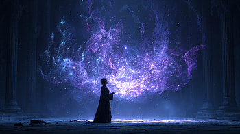 Fantasy Magic Spell: Enchanted Arcane Power Unleashed, fantasy, magic spell, magic, silhouette, glow HD wallpaper