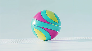 Vibrant Swirl Sphere, abstract design, bright colors HD wallpaper