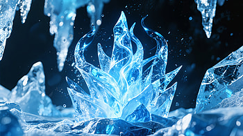 Frozen Flame: Ice Spell, ice, ice sculpture, flame, cold HD wallpaper