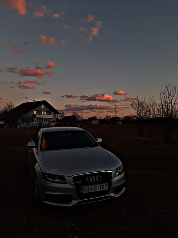 Audi, cloud, sky, sline, car, b8 HD phone wallpaper