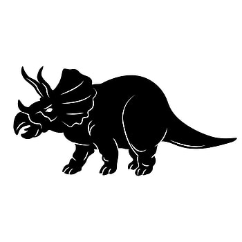 Triceratops, Dinosaur silhouette, Vector art, White background HD phone wallpaper