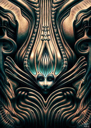 H.R. Giger, Alien-inspired art, Bio-mechanical wonders, Twisted imagination HD phone wallpaper