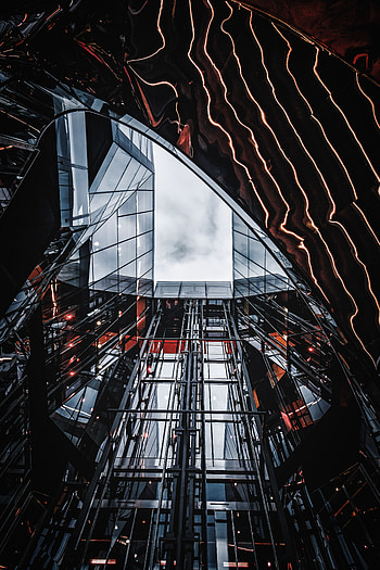 Architecture, Dark, Design, Facade, Bottom View HD phone wallpaper