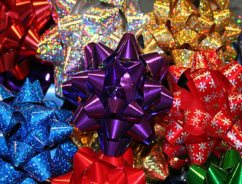 Ribbon gift, magic, merry christmas, christmas, present, surprise HD wallpaper
