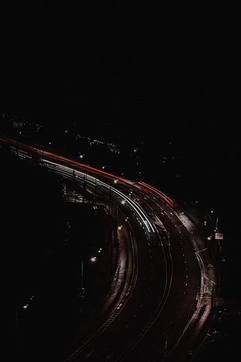 Night, Dark, Road, Long Exposure, Neon HD phone wallpaper