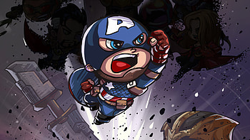 Captain America Little Art, captain-america, superheroes, artwork, artstation HD wallpaper